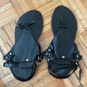New Women’s Ankle Strap Black Sandals